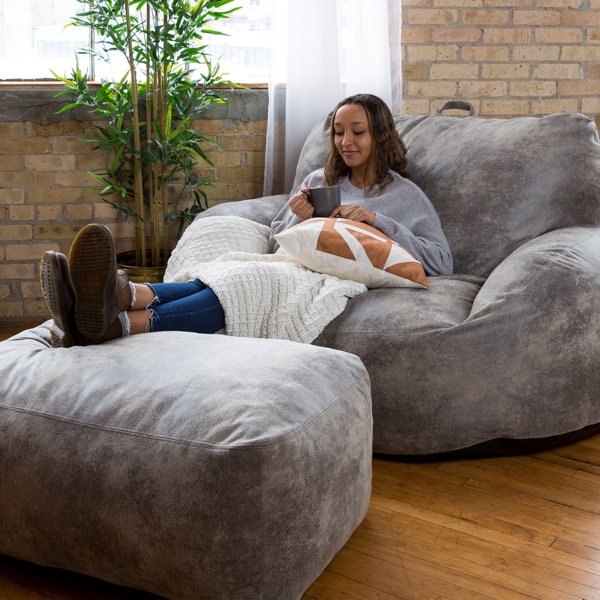 Comfort Research Big Joe Nestle Large Bean Bag Sofa & Reviews Wayfair